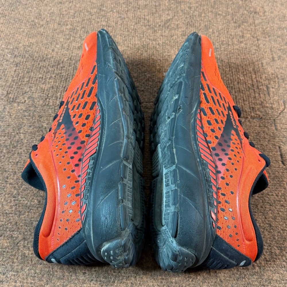 C+ Brooks Adrenaline GTS 21 Mens Running Shoes Orange Black 1103491D654 Size 13 - Picture 10 of 11